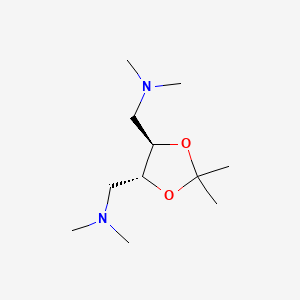 molecular formula C11H24N2O2 B14815790 rel-1,1'-((4R,5R)-2,2-Dimethyl-1,3-dioxolane-4,5-diyl)bis(N,N-dimethylmethanamine) 