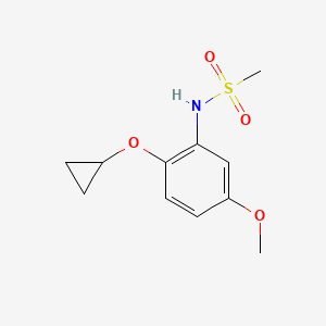 molecular formula C11H15NO4S B14815820 N-(2-Cyclopropoxy-5-methoxyphenyl)methanesulfonamide 