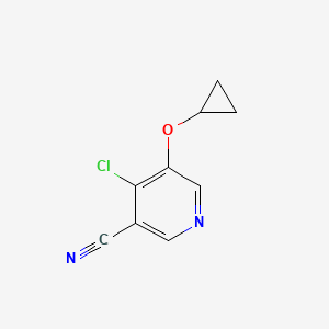molecular formula C9H7ClN2O B14815838 4-Chloro-5-cyclopropoxynicotinonitrile 
