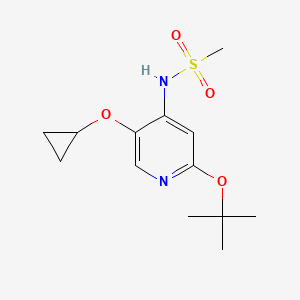 molecular formula C13H20N2O4S B14815878 N-(2-Tert-butoxy-5-cyclopropoxypyridin-4-YL)methanesulfonamide 