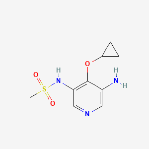 molecular formula C9H13N3O3S B14815883 N-(5-Amino-4-cyclopropoxypyridin-3-YL)methanesulfonamide 