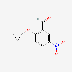 molecular formula C10H9NO4 B14815901 2-Cyclopropoxy-5-nitrobenzaldehyde 