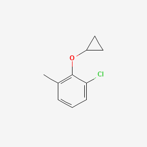 molecular formula C10H11ClO B14815910 1-Chloro-2-cyclopropoxy-3-methylbenzene 