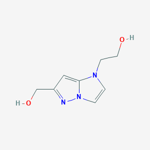 molecular formula C8H11N3O2 B1481592 2-(6-(hydroxymethyl)-1H-imidazo[1,2-b]pyrazol-1-yl)ethan-1-ol CAS No. 2092706-19-7