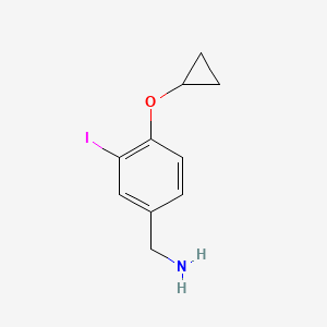 molecular formula C10H12INO B14815931 (4-Cyclopropoxy-3-iodophenyl)methanamine 