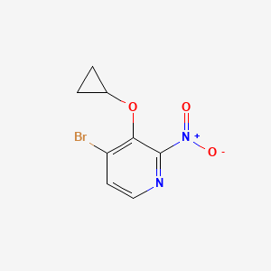 molecular formula C8H7BrN2O3 B14815933 4-Bromo-3-cyclopropoxy-2-nitropyridine 