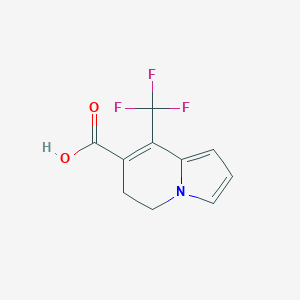 molecular formula C10H8F3NO2 B14815940 8-(Trifluoromethyl)-5,6-dihydroindolizine-7-carboxylic acid 