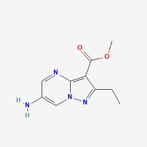 molecular formula C10H12N4O2 B1481599 Methyl 6-amino-2-ethylpyrazolo[1,5-a]pyrimidine-3-carboxylate CAS No. 2091715-06-7