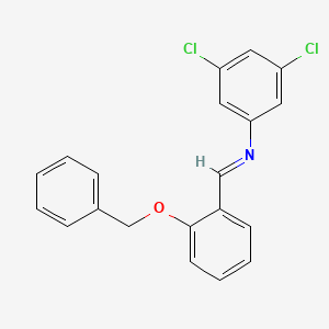 molecular formula C20H15Cl2NO B14816007 N-{(Z)-[2-(benzyloxy)phenyl]methylidene}-3,5-dichloroaniline 