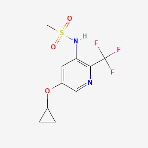 molecular formula C10H11F3N2O3S B14816044 N-(5-Cyclopropoxy-2-(trifluoromethyl)pyridin-3-YL)methanesulfonamide 
