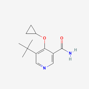 molecular formula C13H18N2O2 B14816054 5-Tert-butyl-4-cyclopropoxynicotinamide 