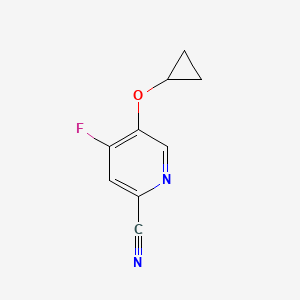 molecular formula C9H7FN2O B14816081 5-Cyclopropoxy-4-fluoropicolinonitrile 