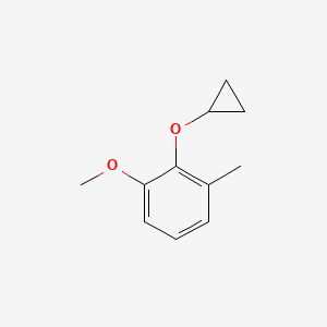 molecular formula C11H14O2 B14816089 2-Cyclopropoxy-1-methoxy-3-methylbenzene 