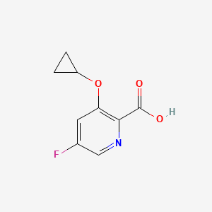 molecular formula C9H8FNO3 B14816116 3-Cyclopropoxy-5-fluoropicolinic acid 