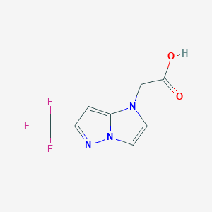 molecular formula C8H6F3N3O2 B1481612 2-(6-(trifluoromethyl)-1H-imidazo[1,2-b]pyrazol-1-yl)acetic acid CAS No. 2090579-37-4