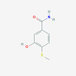 molecular formula C8H9NO2S B14816186 3-Hydroxy-4-(methylthio)benzamide 