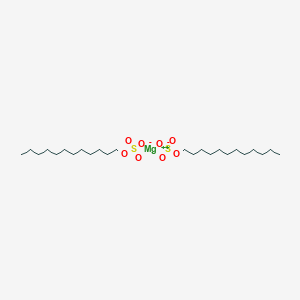 molecular formula Mg(SO4C12H25)2<br>C24H50MgO8S2 B148162 Magnesium dodecyl sulfate CAS No. 3097-08-3