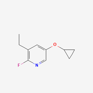 molecular formula C10H12FNO B14816250 5-Cyclopropoxy-3-ethyl-2-fluoropyridine 