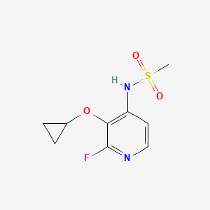 molecular formula C9H11FN2O3S B14816270 N-(3-Cyclopropoxy-2-fluoropyridin-4-YL)methanesulfonamide 