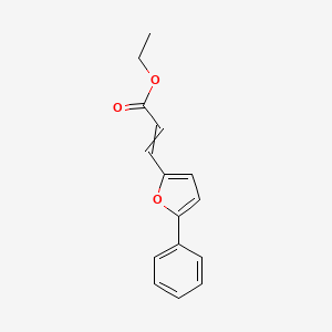 molecular formula C15H14O3 B14816294 Ethyl 3-(5-phenylfuran-2-yl)prop-2-enoate 