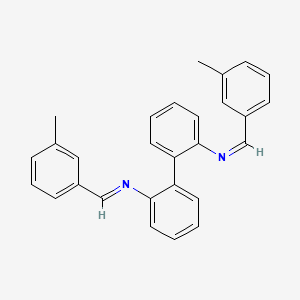molecular formula C28H24N2 B14816335 N,N'-bis[(E)-(3-methylphenyl)methylidene]biphenyl-2,2'-diamine 