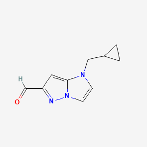 molecular formula C10H11N3O B1481638 1-(cyclopropylmethyl)-1H-imidazo[1,2-b]pyrazole-6-carbaldehyde CAS No. 2098139-84-3