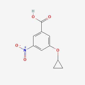 molecular formula C10H9NO5 B14816394 3-Cyclopropoxy-5-nitrobenzoic acid 
