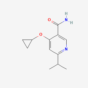molecular formula C12H16N2O2 B14816424 4-Cyclopropoxy-6-isopropylnicotinamide 