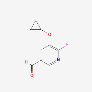 molecular formula C9H8FNO2 B14816458 5-Cyclopropoxy-6-fluoronicotinaldehyde 