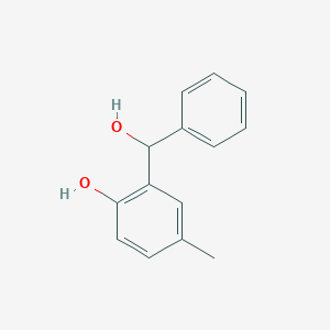 molecular formula C14H14O2 B14816459 2-(Hydroxy(phenyl)methyl)-4-methylphenol 