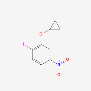 molecular formula C9H8INO3 B14816484 2-Cyclopropoxy-1-iodo-4-nitrobenzene 