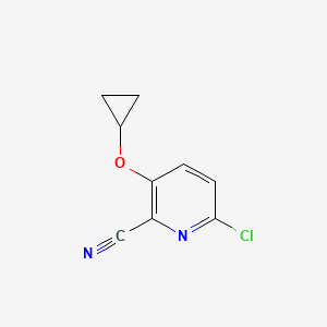 molecular formula C9H7ClN2O B14816512 6-Chloro-3-cyclopropoxypicolinonitrile 