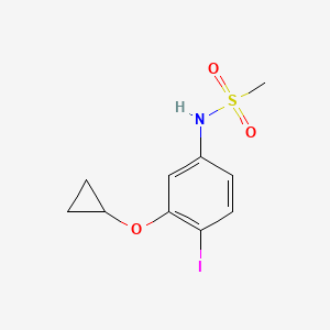 molecular formula C10H12INO3S B14816561 N-(3-Cyclopropoxy-4-iodophenyl)methanesulfonamide 