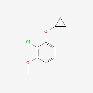 molecular formula C10H11ClO2 B14816568 2-Chloro-1-cyclopropoxy-3-methoxybenzene 