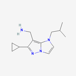 molecular formula C13H20N4 B1481657 (6-cyclopropyl-1-isobutyl-1H-imidazo[1,2-b]pyrazol-7-yl)methanamine CAS No. 2098140-34-0
