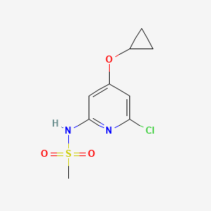molecular formula C9H11ClN2O3S B14816614 N-(6-Chloro-4-cyclopropoxypyridin-2-YL)methanesulfonamide 