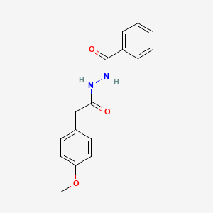 molecular formula C16H16N2O3 B14816628 N'-[2-(4-methoxyphenyl)acetyl]benzohydrazide 
