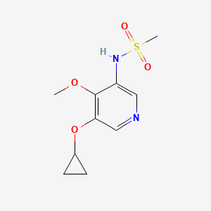 molecular formula C10H14N2O4S B14816649 N-(5-Cyclopropoxy-4-methoxypyridin-3-YL)methanesulfonamide 