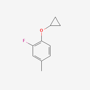 molecular formula C10H11FO B14816650 1-Cyclopropoxy-2-fluoro-4-methylbenzene 
