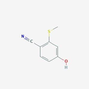 molecular formula C8H7NOS B14816655 4-Hydroxy-2-(methylthio)benzonitrile 