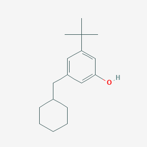 molecular formula C17H26O B14816667 3-Tert-butyl-5-(cyclohexylmethyl)phenol 