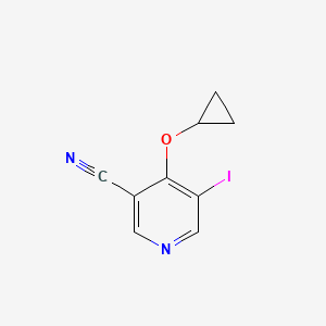 molecular formula C9H7IN2O B14816680 4-Cyclopropoxy-5-iodonicotinonitrile 