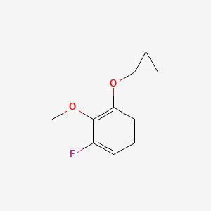 molecular formula C10H11FO2 B14816751 1-Cyclopropoxy-3-fluoro-2-methoxybenzene 