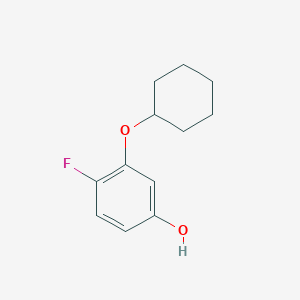 molecular formula C12H15FO2 B14816768 3-(Cyclohexyloxy)-4-fluorophenol 