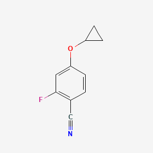 molecular formula C10H8FNO B14816816 4-Cyclopropoxy-2-fluorobenzonitrile 