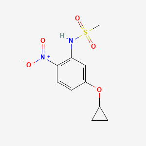 molecular formula C10H12N2O5S B14816848 N-(5-Cyclopropoxy-2-nitrophenyl)methanesulfonamide 