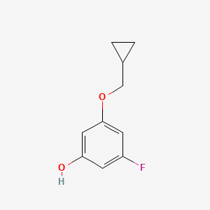molecular formula C10H11FO2 B14816878 3-(Cyclopropylmethoxy)-5-fluorophenol 