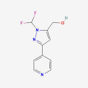 molecular formula C10H9F2N3O B1481688 (1-(difluoromethyl)-3-(pyridin-4-yl)-1H-pyrazol-5-yl)methanol CAS No. 2092064-83-8