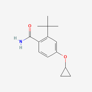 molecular formula C14H19NO2 B14816903 2-Tert-butyl-4-cyclopropoxybenzamide 