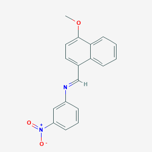 molecular formula C18H14N2O3 B14816904 N-[(E)-(4-methoxynaphthalen-1-yl)methylidene]-3-nitroaniline 